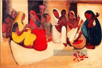  38 galerie - Amrita Sher Gil Dorfszene 1938 Indisch